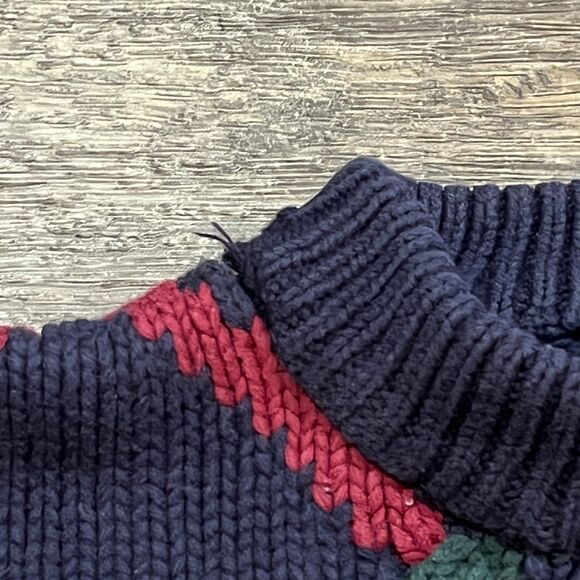 Vintage 80s Brooks Brothers Argyle Sweater 100% Cotton Made in Hong Kong Mens XL - Picture 3 of 8